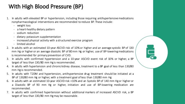 high blood pressure in prevention