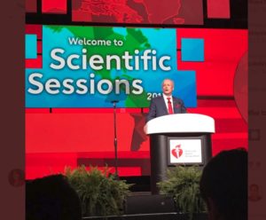 Figure 1 President of the American Heart Association, Dr. Robert Harrington at the American Heart Association 2019 Annual Scientific Session Presidential Address