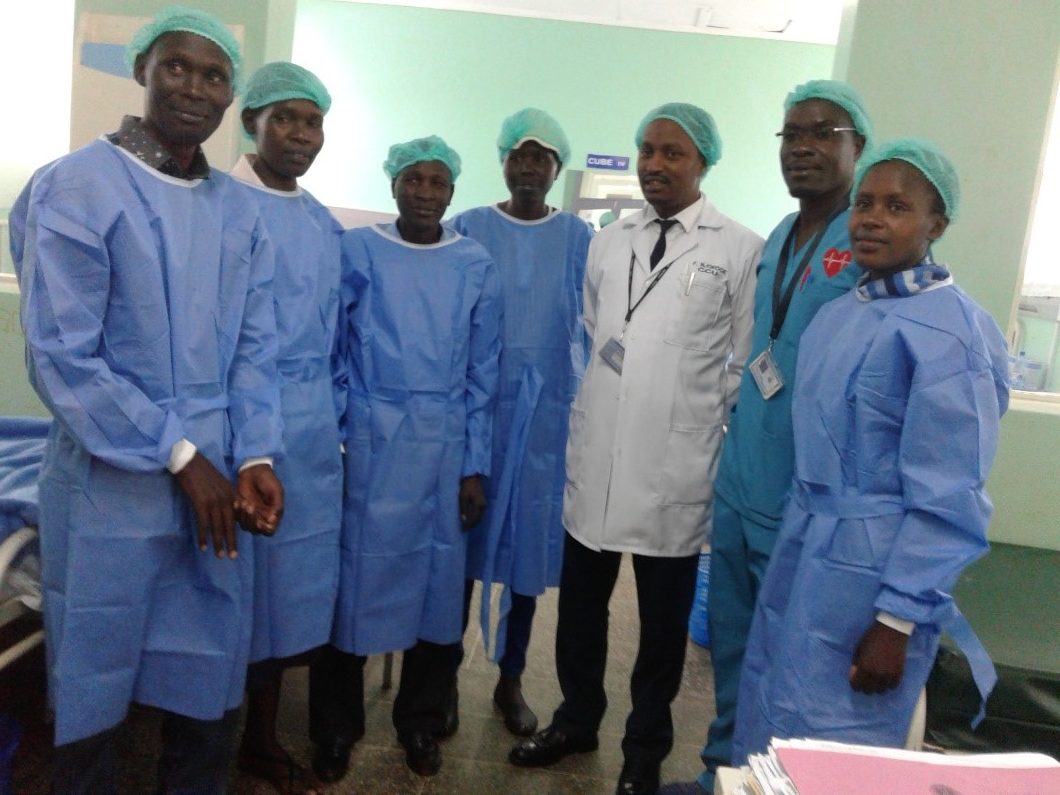 Francis Njoroge and his team at the Cardiac Care Unit at Moi Teaching & Referral Hospital in Eldoret, Kenya.